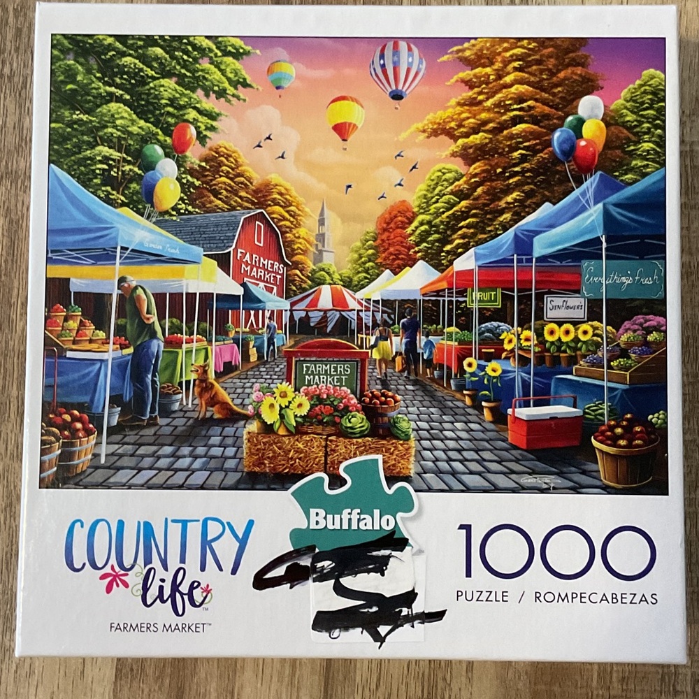 Buffalo David Bitton Farmers Market Jigsaw Puzzle - Multicolor
